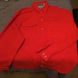 Tommy Hilfiger Button Up Shirt Adult Medium Red Long Sleeve Casual Mens